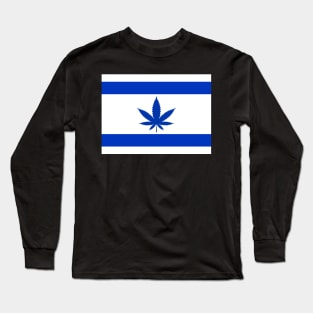 Israeli weed flag Long Sleeve T-Shirt